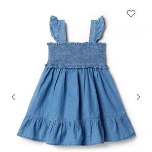 Janie jack toddler Emily smocked chambray sundress 2T